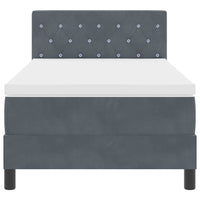 Letto a molle con materasso Grigio scuro 90 x 190 cm Velluto 3339075