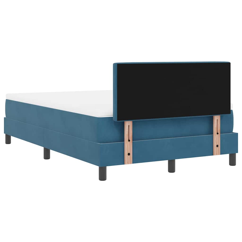 Letto a molle con materasso Blu Scuro 120 x 200 cm Velluto 3339102