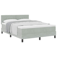 Letto a molle con materasso Grigio chiaro 140 x 190 cm Velluto 3339104