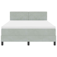 Letto a molle con materasso Grigio chiaro 140 x 190 cm Velluto 3339104