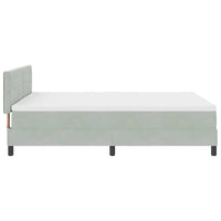 Letto a molle con materasso Grigio chiaro 140 x 190 cm Velluto 3339104