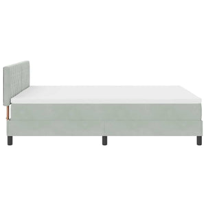 Letto a molle con materasso Grigio chiaro 140 x 190 cm Velluto 3339104