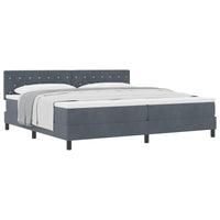 Letto a molle con materasso Grigio scuro 200 x 200 cm Velluto 3339129