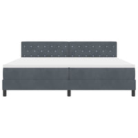Letto a molle con materasso Grigio scuro 200 x 200 cm Velluto 3339129
