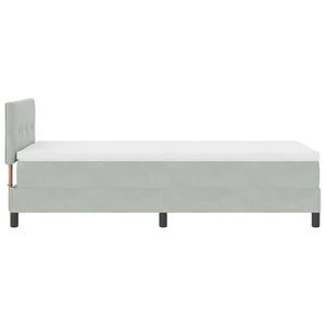 Letto a molle con materasso Grigio chiaro 90 x 190 cm Velluto 3339140