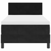 Letto a molle con materasso Nero 90 x 190 cm Velluto 3339142