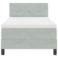 Letto a molle con materasso-Struttura Letto con Materasso Grigio chiaro 90 x 200 cm Velluto 626482