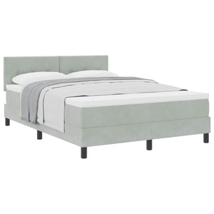 Letto a molle con materasso Grigio chiaro 160 x 200 cm Velluto 3339182