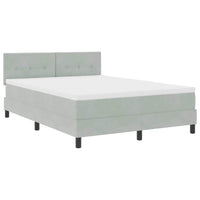 Letto a molle con materasso Grigio chiaro 160 x 200 cm Velluto 3339182