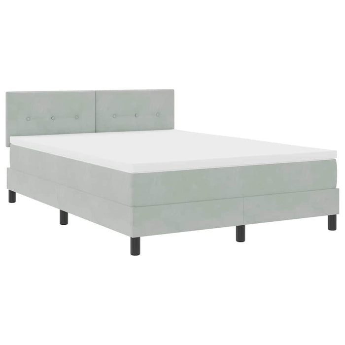 Letto a molle con materasso Grigio chiaro 160 x 200 cm Velluto 3339182