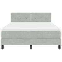 Letto a molle con materasso Grigio chiaro 160 x 200 cm Velluto 3339182