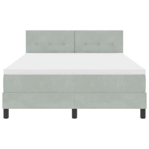 Letto a molle con materasso Grigio chiaro 160 x 200 cm Velluto 3339182