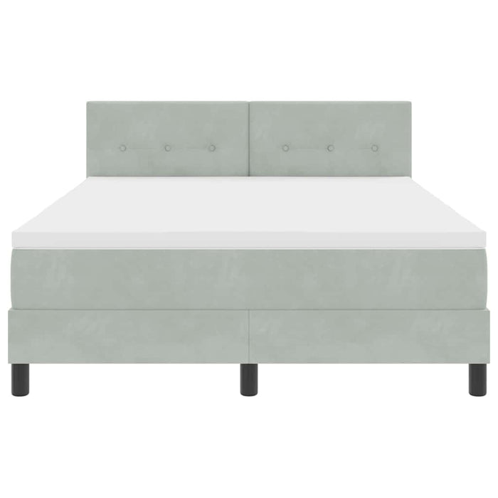 Letto a molle con materasso Grigio chiaro 160 x 200 cm Velluto 3339182