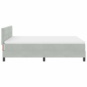 Letto a molle con materasso Grigio chiaro 160 x 200 cm Velluto 3339182