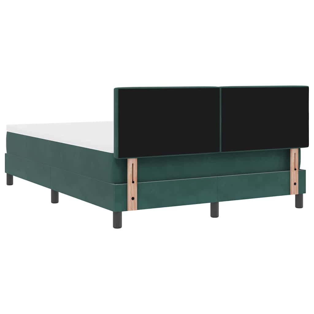 Letto a molle con materasso Verde Scuro 160 x 200 cm Velluto 3339185