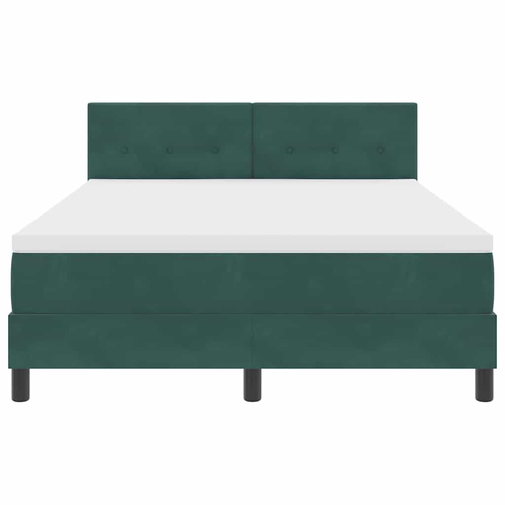 Letto a molle con materasso Verde Scuro 160 x 200 cm Velluto 3339185