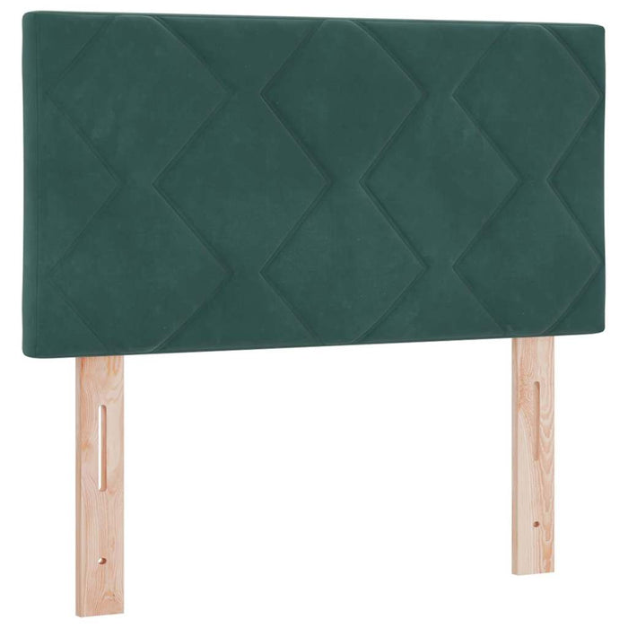 Letto a molle con materasso Verde Scuro 80 x 200 cm Velluto 3339203