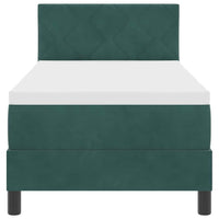 Letto a molle con materasso Verde Scuro 80 x 200 cm Velluto 3339203