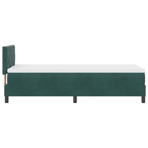 Letto a molle con materasso Verde Scuro 80 x 200 cm Velluto 3339203