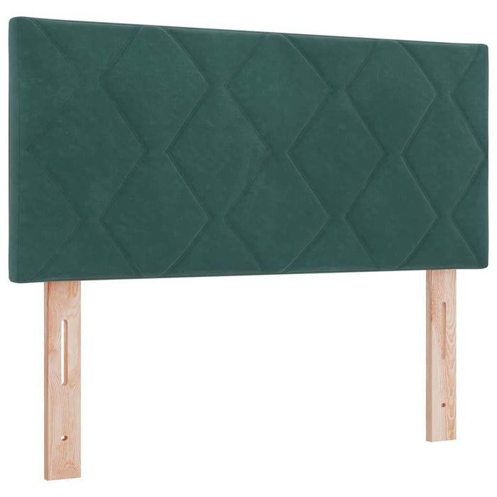 Letto a molle con materasso Verde Scuro 90 x 190 cm Velluto 3339209
