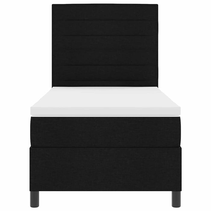 Letto a molle con materasso Nero 90 x 190 cm Tessuto 3339275