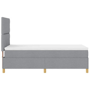 Letto a molle con materasso Grigio chiaro 90 x 190 cm Tessuto 3339658
