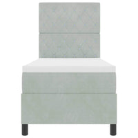 Letto a molle con materasso Grigio chiaro 80 x 200 cm Tessuto 3339728