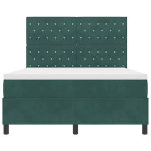 Letto a molle con materasso Verde Scuro 140 x 190 cm Tessuto 3339767