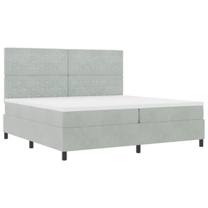 Letto a molle con materasso Grigio chiaro 200 x 200 cm Tessuto 3339788