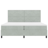 Letto a molle con materasso Grigio chiaro 200 x 200 cm Tessuto 3339788