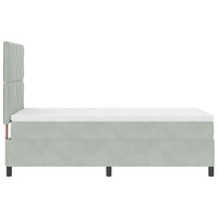 Letto a molle con materasso Grigio chiaro 100 x 200 cm Tessuto 3339878