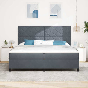 Letto a molle con materasso Grigio scuro 200 x 200 cm Tessuto 3339921
