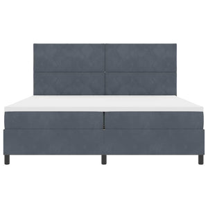 Letto a molle con materasso Grigio scuro 200 x 200 cm Tessuto 3339921