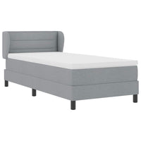 Letto a molle con materasso Grigio chiaro 90 x 190 cm Tessuto 3339933