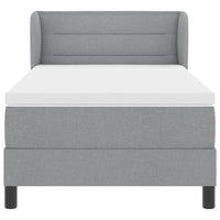 Letto a molle con materasso Grigio chiaro 90 x 190 cm Tessuto 3339933