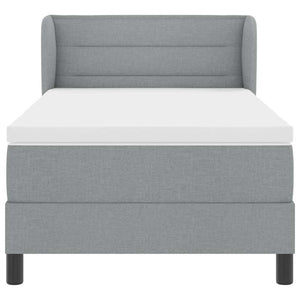 Letto a molle con materasso Grigio chiaro 90 x 190 cm Tessuto 3339933