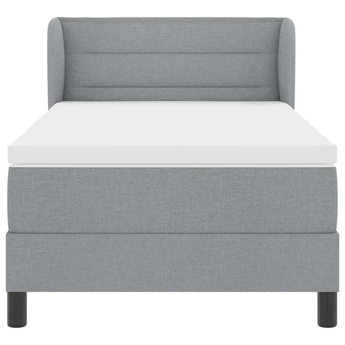 Letto a molle con materasso Grigio chiaro 90 x 190 cm Tessuto 3339933