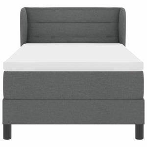 Letto a molle con materasso Grigio scuro 90 x 190 cm Tessuto 3339934