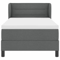 Letto a molle con materasso-Struttura Letto con Materasso Grigio scuro 100 x 200 cm Tessuto 922560