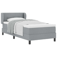 Letto a molle con materasso Grigio chiaro 90 x 190 cm Tessuto 3339996