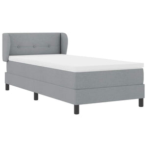 Letto a molle con materasso Grigio chiaro 90 x 190 cm Tessuto 3339996
