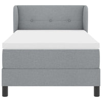 Letto a molle con materasso Grigio chiaro 90 x 190 cm Tessuto 3339996