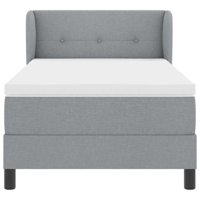 Letto a molle con materasso Grigio chiaro 90 x 190 cm Tessuto 3339996
