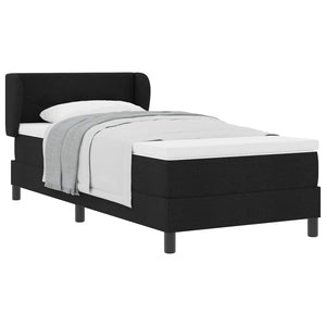 Letto a molle con materasso Nero 90 x 190 cm Tessuto 3339998