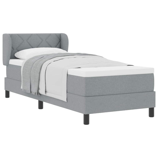 Letto a molle con materasso Grigio chiaro 80 x 200 cm Tessuto 3340052