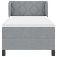 Letto a molle con materasso Grigio chiaro 80 x 200 cm Tessuto 3340052