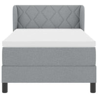 Letto a molle con materasso-Struttura Letto con Materasso Grigio chiaro 90 x 190 cm Tessuto 275162