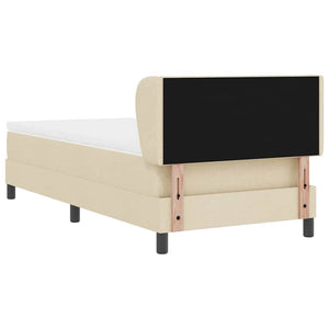 Letto a molle con materasso-Struttura Letto con Materasso Crema 90 x 190 cm Tessuto 920014