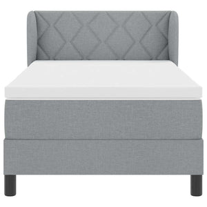 Letto a molle con materasso-Struttura Letto con Materasso Grigio chiaro 90 x 200 cm Tessuto 410235