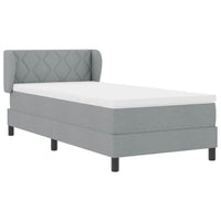 Letto a molle con materasso Grigio chiaro 100 x 200 cm Tessuto 3340073